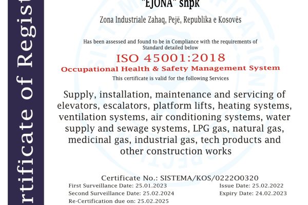 EJONA ISO 45001